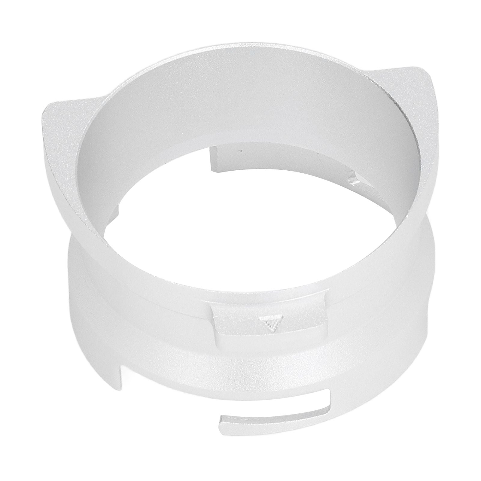 54mm Coffee Portafilter Dosing Funnel Aluminum Alloy Rotatable Dosing Funnel for Coffee Machine Silver
