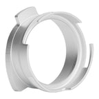 54mm Coffee Portafilter Dosing Funnel Aluminum Alloy Rotatable Dosing Funnel for Coffee Machine Silver