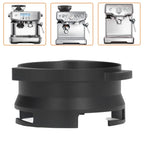 54mm Coffee Portafilter Dosing Funnel Aluminum Alloy Rotatable Dosing Funnel for Coffee Machine Black