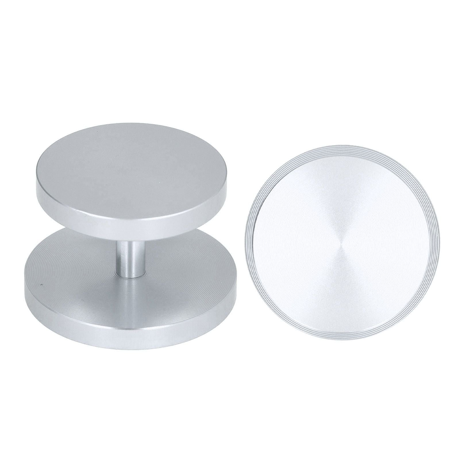Double Head Coffee Powder Tamper Non Corrosive Aluminum Dual Sided Coffee Powder Hammer for Coffee Silver