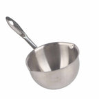 Butter Warmer Pot All in One Flat Induction Bottom Stainless Steel Mini Butter Hot Pot Milk Pot Small Saucepan 300ML