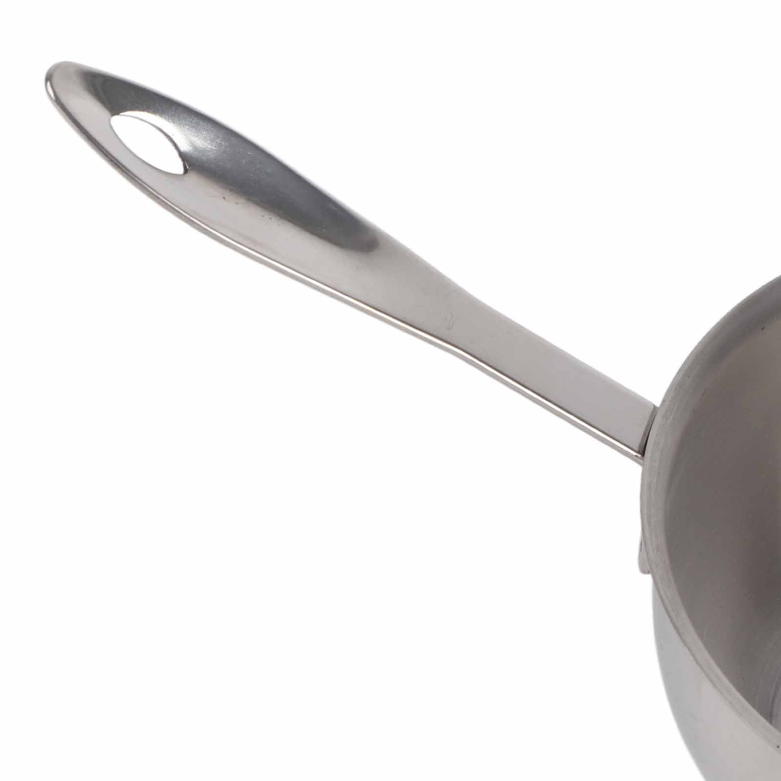 Butter Warmer Pot All in One Flat Induction Bottom Stainless Steel Mini Butter Hot Pot Milk Pot Small Saucepan 300ML