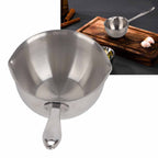 Butter Warmer Pot All in One Flat Induction Bottom Stainless Steel Mini Butter Hot Pot Milk Pot Small Saucepan 300ML