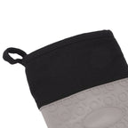 Silicone Oven Mitts Non Slip Kitchen Baking Gloves High Temperature Resistant 2 Fingers Long Gray