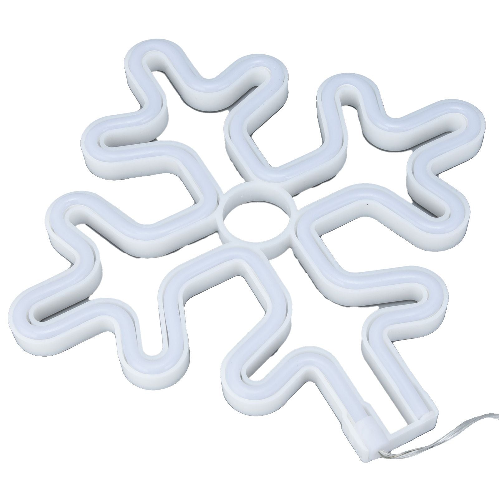 70in Neon Sign Romantic Christmas Snowflake Battery USB Powered LED Neon Light Decoration for Christmas Decoration 5V