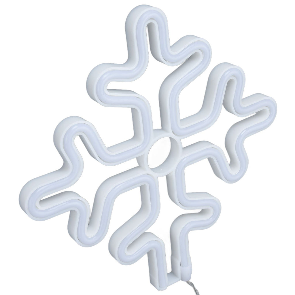 70in Neon Sign Romantic Christmas Snowflake Battery USB Powered LED Neon Light Decoration for Christmas Decoration 5V
