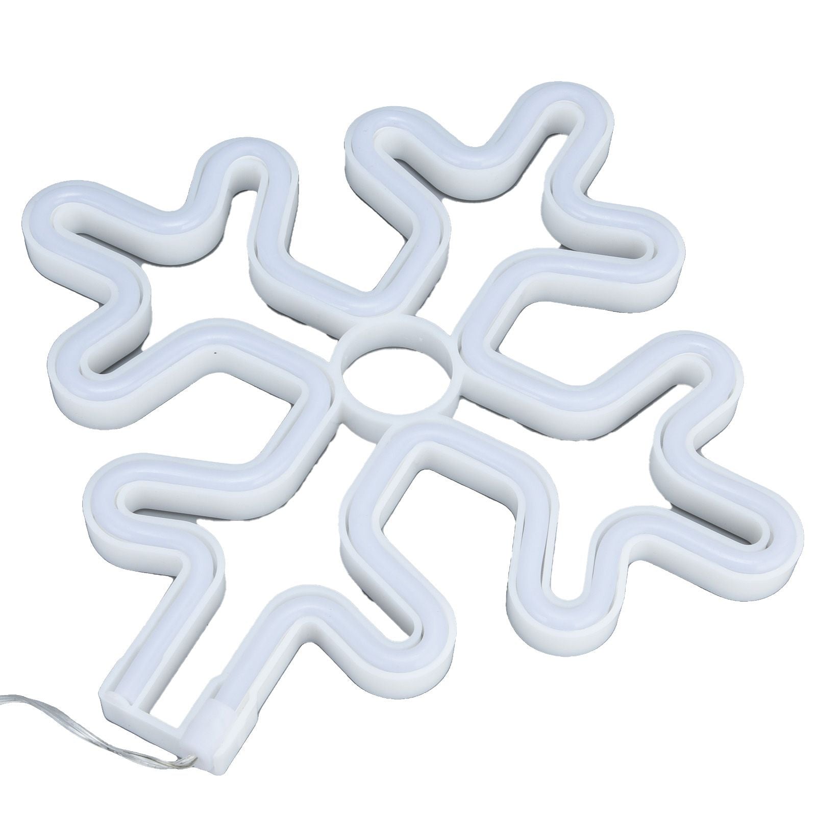 70in Neon Sign Romantic Christmas Snowflake Battery USB Powered LED Neon Light Decoration for Christmas Decoration 5V
