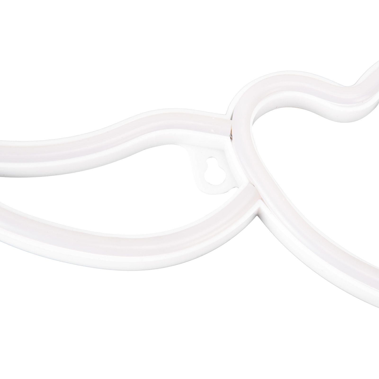 Heart Shaped Neon Light Safe Energy Saving Dual Power Heart Shaped Wings Neon Sign for Valentine's Day Wedding(Warm White Light Pink Light )