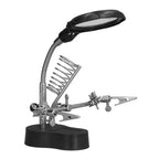 Soldering Station Magnifier Auxiliary Clip Stand Desktop Magnifying Glasses for Small Items Miniatures Projects