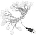 3 M 20LED String Lights LED Globe Outdoor Indoor String Lights for Girls Room Decoration Festive Birthday USB Power Supply