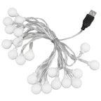 3 M 20LED String Lights LED Globe Outdoor Indoor String Lights for Girls Room Decoration Festive Birthday USB Power Supply