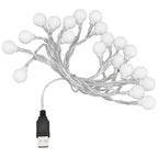 3 M 20LED String Lights LED Globe Outdoor Indoor String Lights for Girls Room Decoration Festive Birthday USB Power Supply