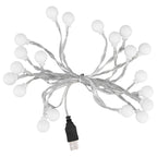 3 M 20LED String Lights LED Globe Outdoor Indoor String Lights for Girls Room Decoration Festive Birthday USB Power Supply