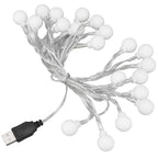 3 M 20LED String Lights LED Globe Outdoor Indoor String Lights for Girls Room Decoration Festive Birthday USB Power Supply