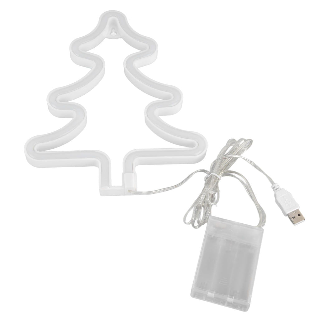 Led Light Sign Green Christmas Trees Safe Stable Unique Shape Wide Application Neon Light for Bedroom Bar Party