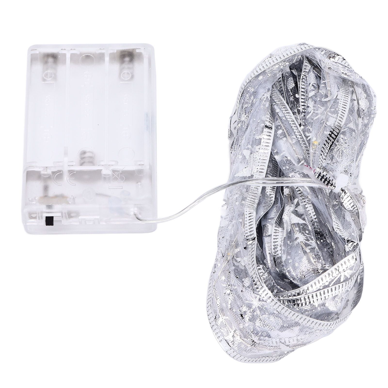 13.12ft LED Christmas Ribbon Light Waterproof Christmas Tree Decorative Light Silver Light RibbonColorful Light