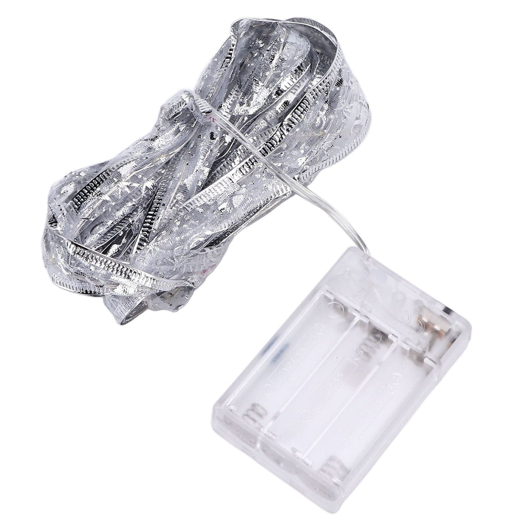 13.12ft LED Christmas Ribbon Light Waterproof Christmas Tree Decorative Light Silver Light RibbonColorful Light