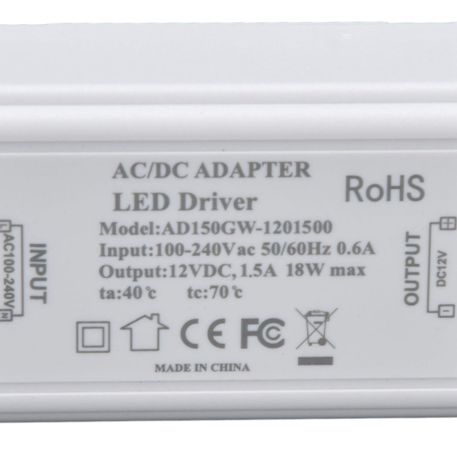 LED Driver Constant Current Power Supply Transformer for LED Flexible Strip Light AC100‑240V