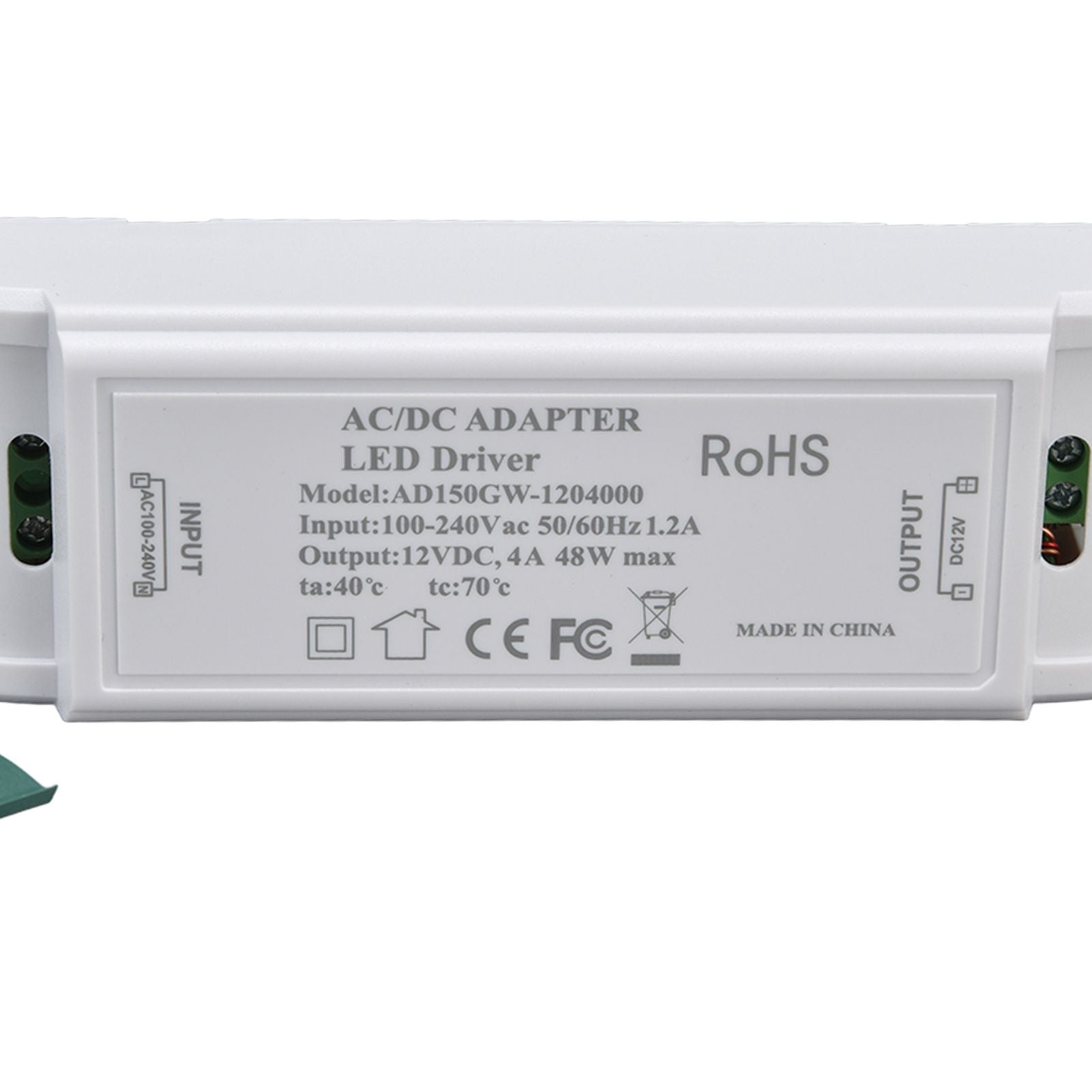 LED Power Driver 12V DC 48W 4A Constant Current Voltage Adapter 12V LED Power Transformer AC100‑240V