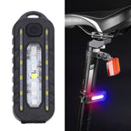 Multifunction Red Blue Warning Light USB Charging Tail Light LED Waterproof Shoulder Lamp