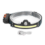 XPG COB Induction Headlamp Type C Rechargeable Outdoor LED Head Torch with Built in Battery