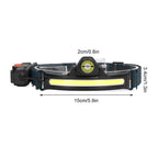 XPG COB Induction Headlamp Type C Rechargeable Outdoor LED Head Torch with Built in Battery