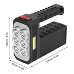 6LED Flashlight Multifunctional Hand Light USB Charging 4 Mode Waterproof Flashlight for Outdoor Camping
