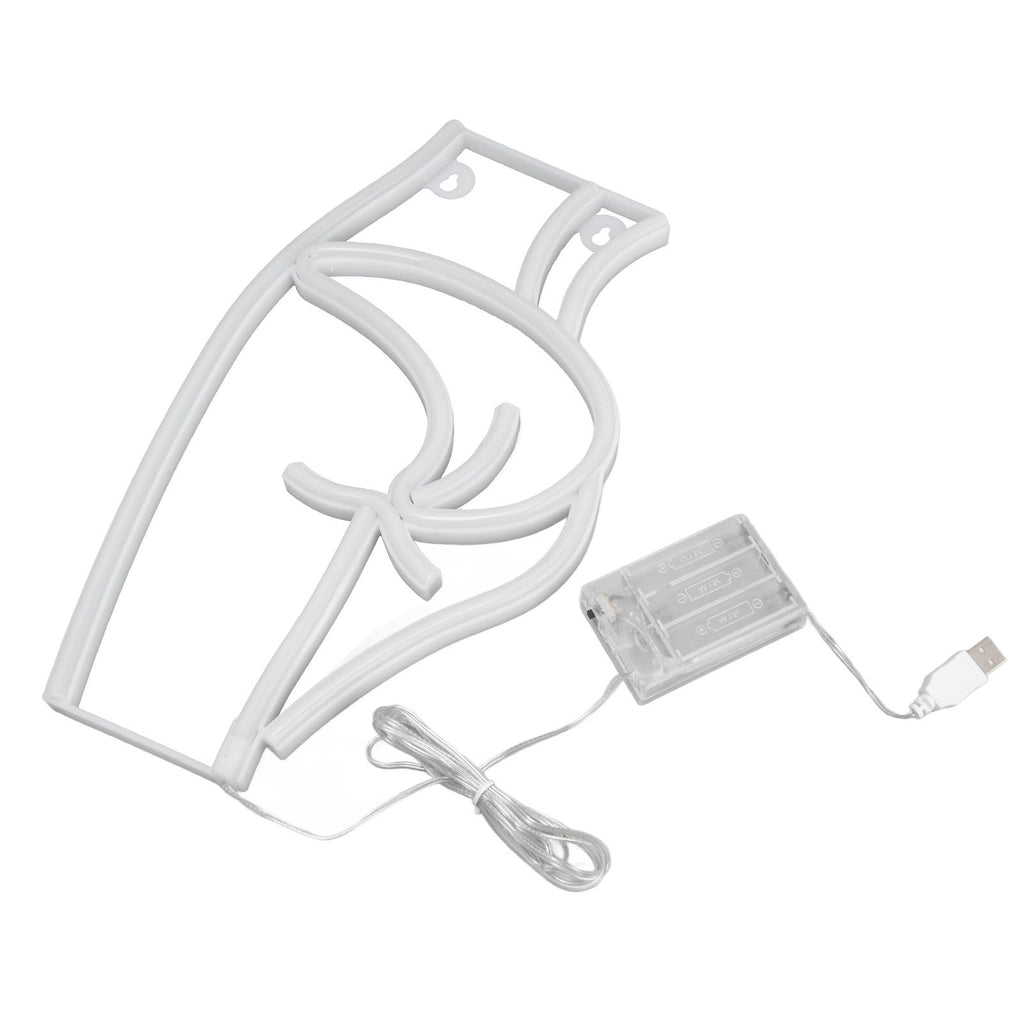 Neon Light Female Model Interesting Shape Dual Power Supply Easy Carry LED Night Light for Bar KTVPink Light