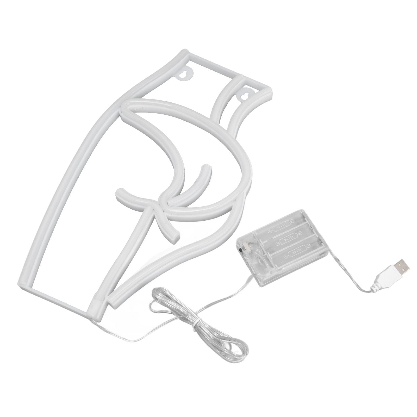 Neon Light Female Model Interesting Shape Dual Power Supply Easy Carry LED Night Light for Bar KTVPink Light
