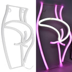 Neon Light Female Model Interesting Shape Dual Power Supply Easy Carry LED Night Light for Bar KTVPink Light