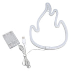Flame Neon Sign Dual Power Supply Flame Neon Light for Wall Decor Bedroom Gaming Room SetupRed