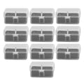 10PCS 4x4x2cm Lamp Holder Storage Box Portable Jewelry Storage Box Small Parts Medicine Storage Container