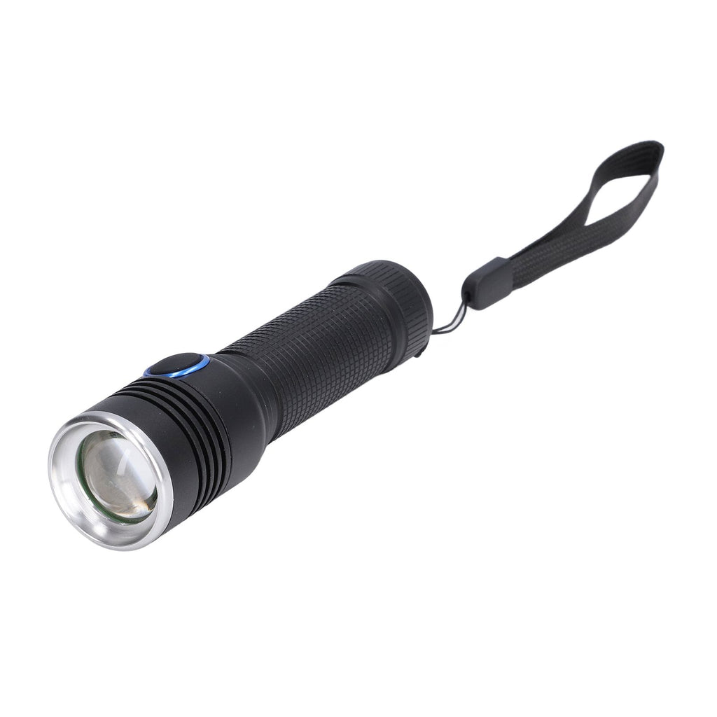 LED Flashlight Telescopic Zoom Protective Function Aluminum Alloy Barrel 2000LM Zoom FlashlightBlack
