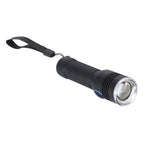 LED Flashlight Telescopic Zoom Protective Function Aluminum Alloy Barrel 2000LM Zoom FlashlightBlack