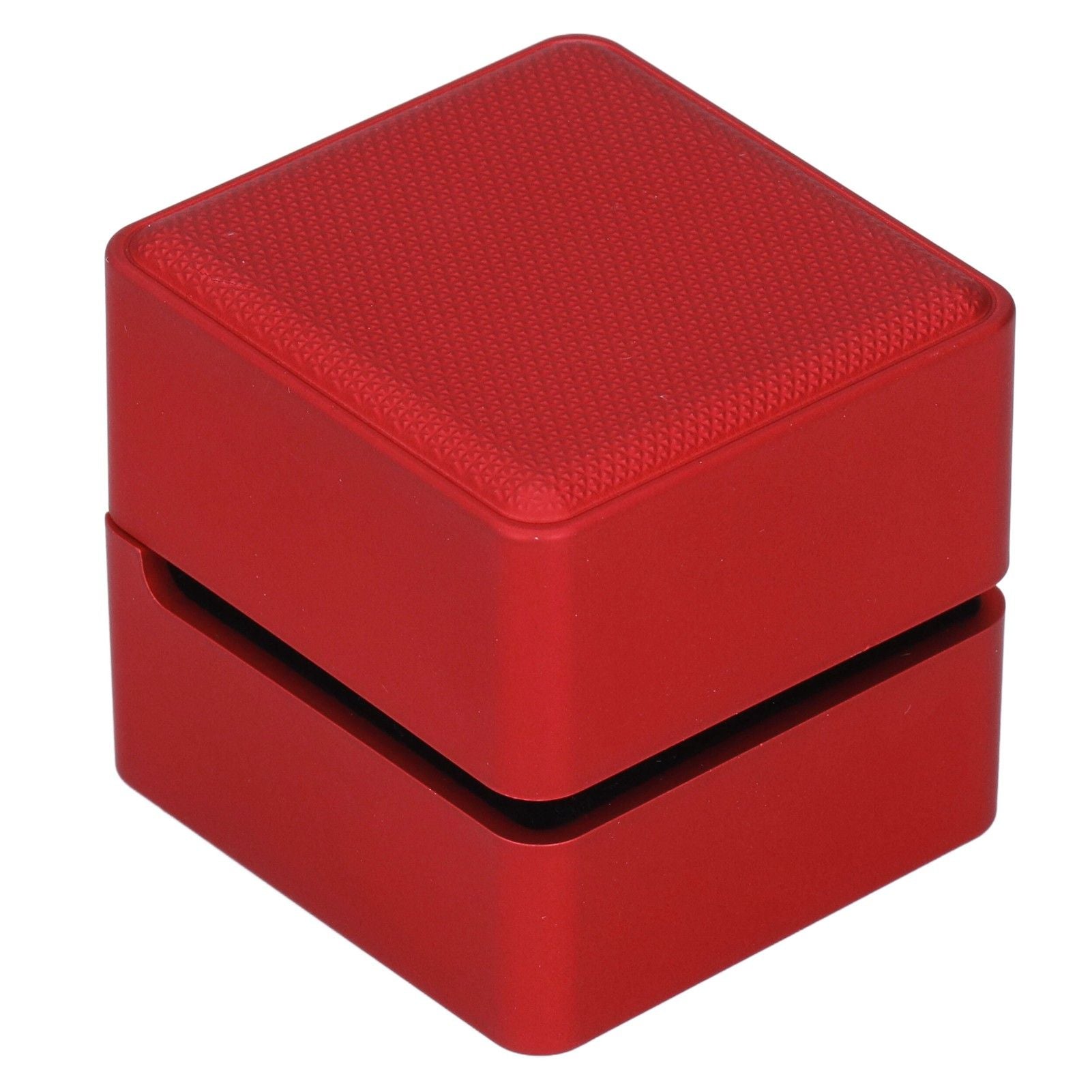 Velvet Ring Box LED Light Eco Friendly Safe Poisonless Elegant Design Romantic Ambience Engagement Ring BoxRed