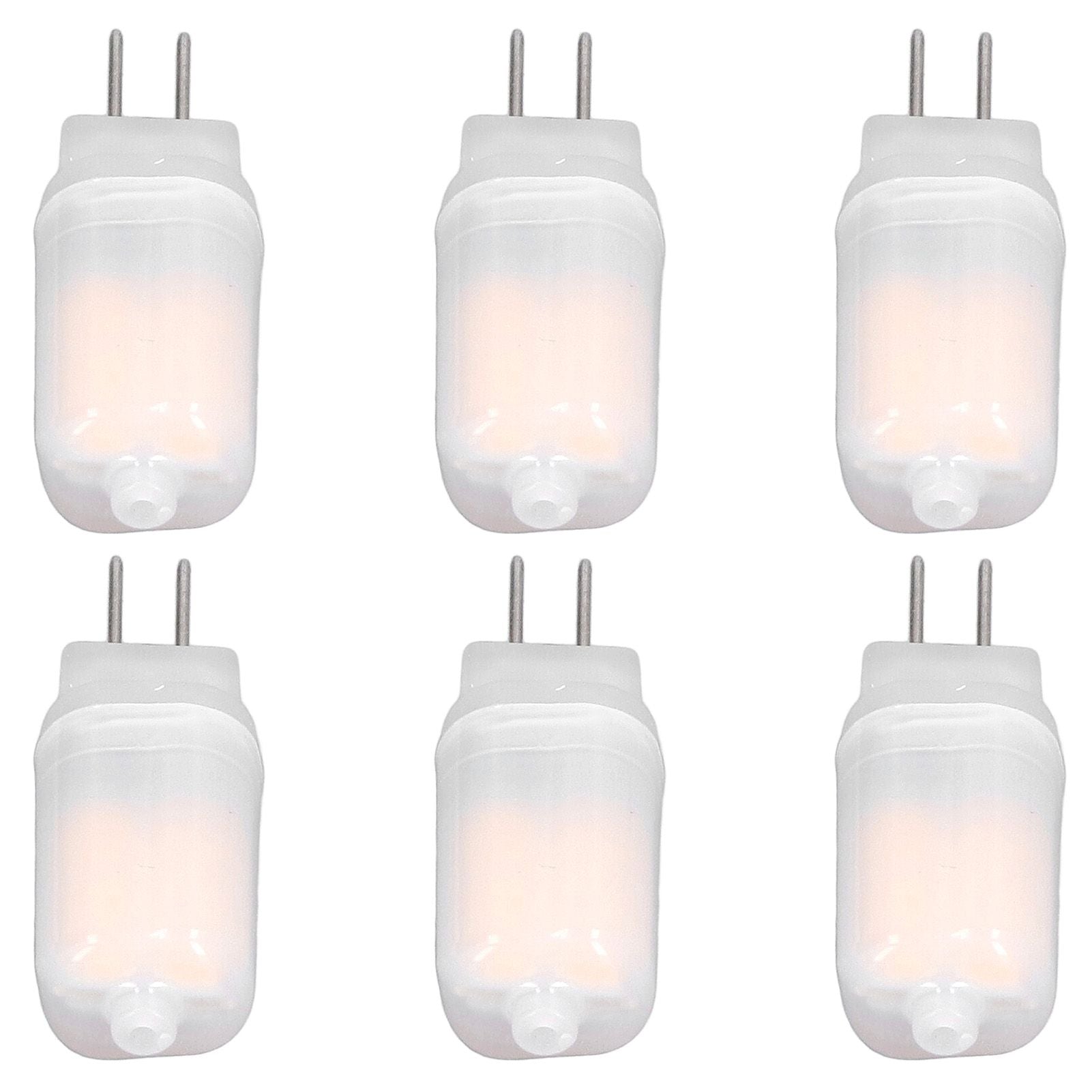6pcs G4 LED Bulb 12V 360° Luminescence 360° Heat Dissipation Low Power Consumption General Standard Interface Bulbs 3WWarm White