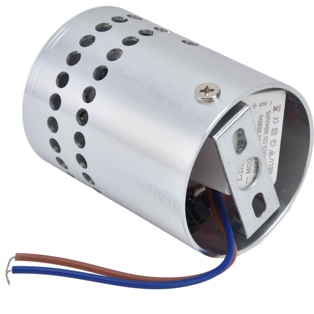 LED Aluminum Spiral Hole Wall Light Corrosion Resistance 3W Dimmable Spiral Lamp for Porch Living RoomPurple