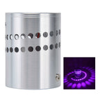 LED Aluminum Spiral Hole Wall Light Corrosion Resistance 3W Dimmable Spiral Lamp for Porch Living RoomPurple