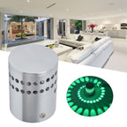 LED Aluminum Spiral Hole Wall Light Corrosion Resistance 3W Dimmable Spiral Lamp for Porch Living RoomGreen