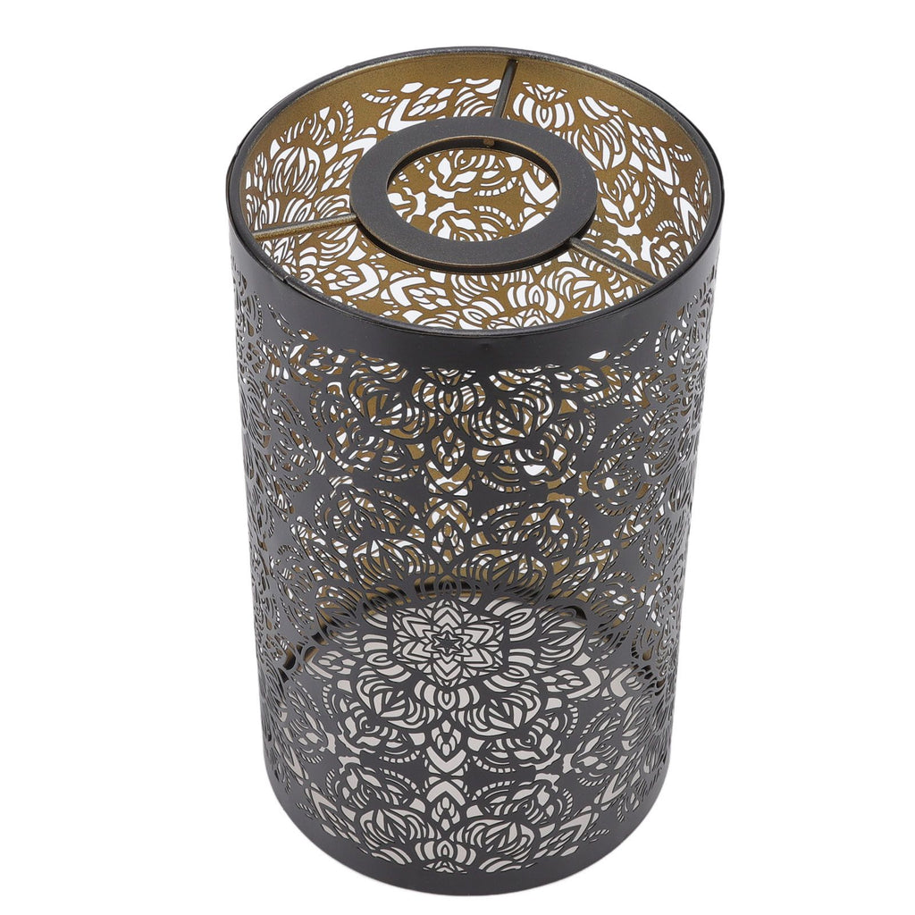 Lamp Shade Hollow Carving Metal Cylindrical Circular Pattern E27 E26 Detachable Decorative Nightstand Table Lamp Shade