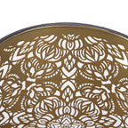 Lamp Shade Hollow Carving Metal Cylindrical Circular Pattern E27 E26 Detachable Decorative Nightstand Table Lamp Shade