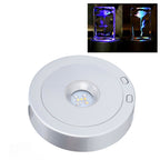 LED Display Base USB RGB Colorful Light Rotating Crystal Display Base Stand for Bottle Jewellery Handicraft