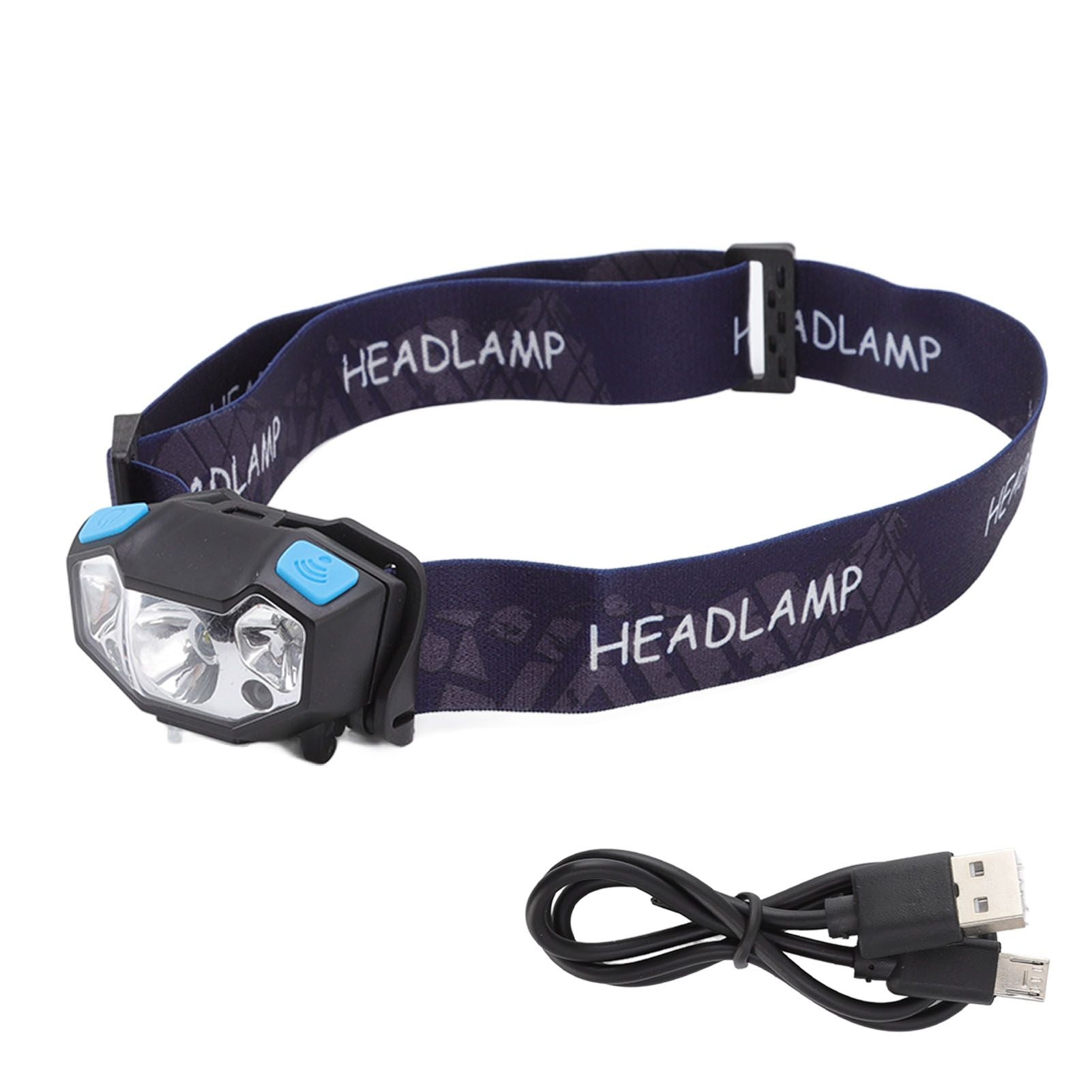 LED Headlamp 5 Level Lighting Modes USB Charging Lightweight Sensor Headlight LED Head Light for Outdoor Camping