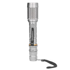 Telescopic Zoomable Flashlight 5 Lighting Modes 5000LM Waterproof Bright Flashlight for Outdoor Adventure Camping Home Gray