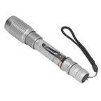 Telescopic Zoomable Flashlight 5 Lighting Modes 5000LM Waterproof Bright Flashlight for Outdoor Adventure Camping Home Gray