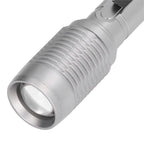 Telescopic Zoomable Flashlight 5 Lighting Modes 5000LM Waterproof Bright Flashlight for Outdoor Adventure Camping Home Gray
