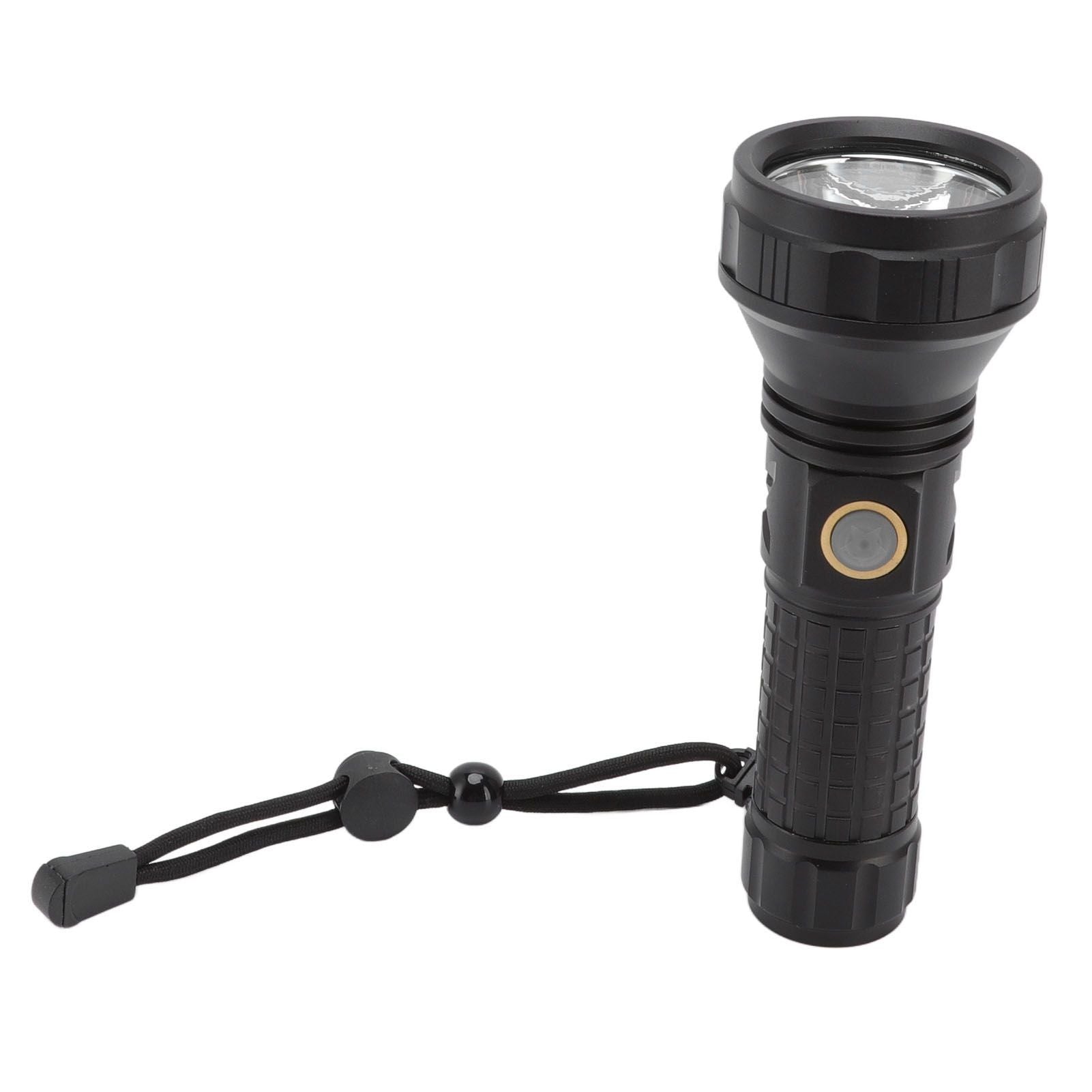 Flashlight Aluminum Alloy 8000lm Three Light Modes Waterproof Flashlight for Household Emergency Camping Hiking Traveling