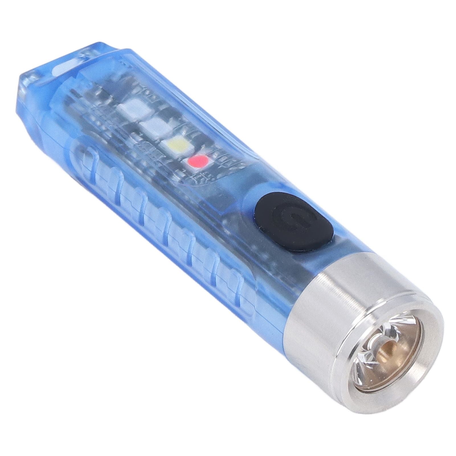 Keychain Flashlight 10 Lighting Modes 5LED TYPE C Fast Charging IP65 Waterproof Portable Keychain Light with Magnetic Base Blue