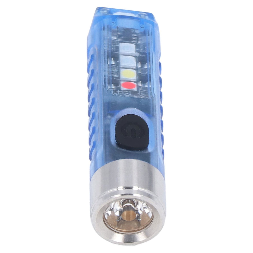 Keychain Flashlight 10 Lighting Modes 5LED TYPE C Fast Charging IP65 Waterproof Portable Keychain Light with Magnetic Base Blue