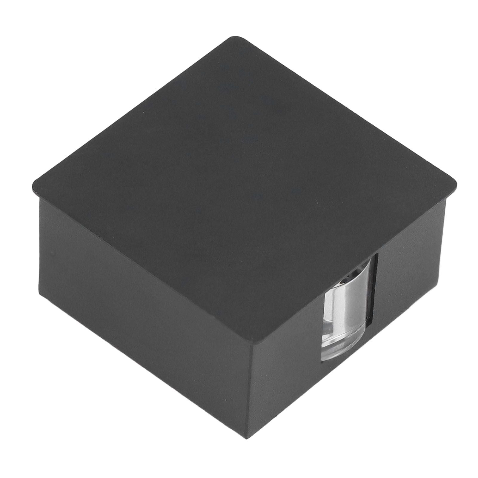 Beam Wall Light Quadrate Design Retro Warm Light 3W Unilateral Lighting LED Wall Lamp AC85 to 265V for Hotel Black Shell
